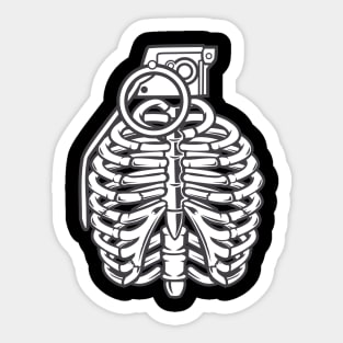 Ribcage Grenade Sticker